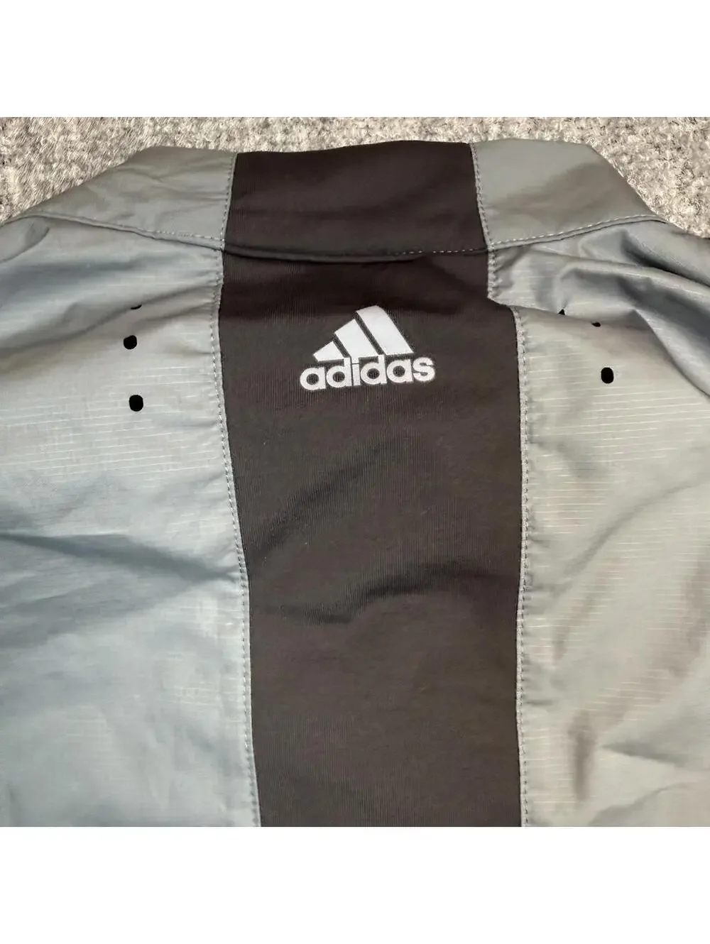 Adidas Athletico Windbreaker Jacket S Gray Black Panels